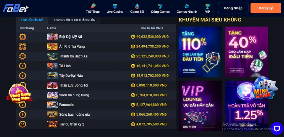 Hoàn tất đăng ký Game Winmax